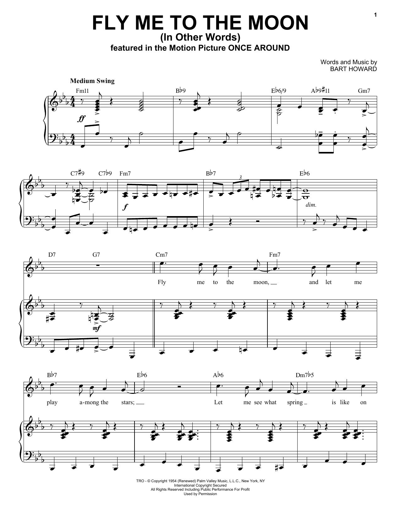 Product picture to: Fly Me To The Moon (In Other Words) [Jazz version] (arr. Brent Edstrom)