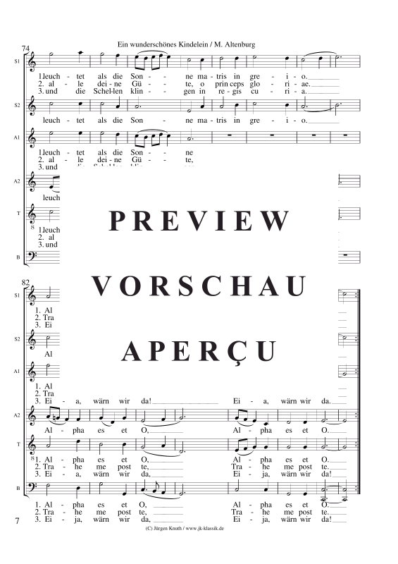 Produktgalerie: Seite 8 von 11 Ein wunderschönes Kindelein, , Gemischter Chor SSAATB
