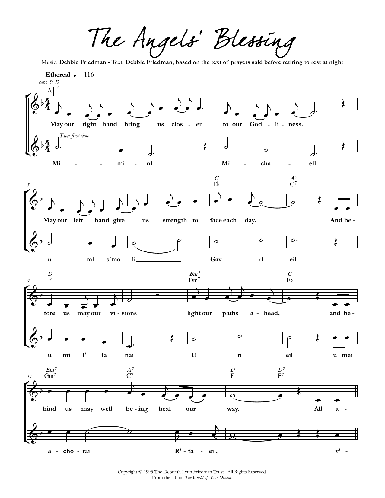 Product gallery: Page 1 of 1 The Angels' Blessing, Debbie Friedman