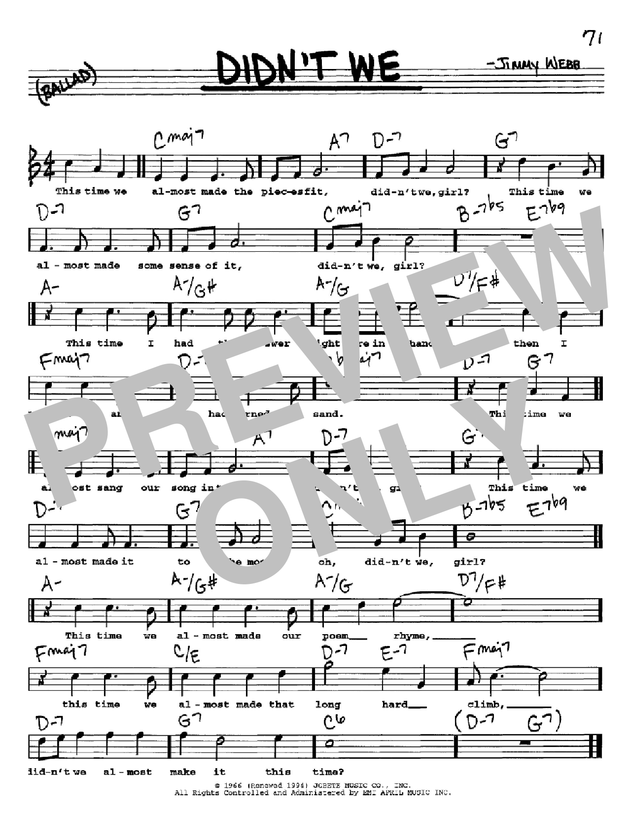 Produktbild zu: Didn't We
