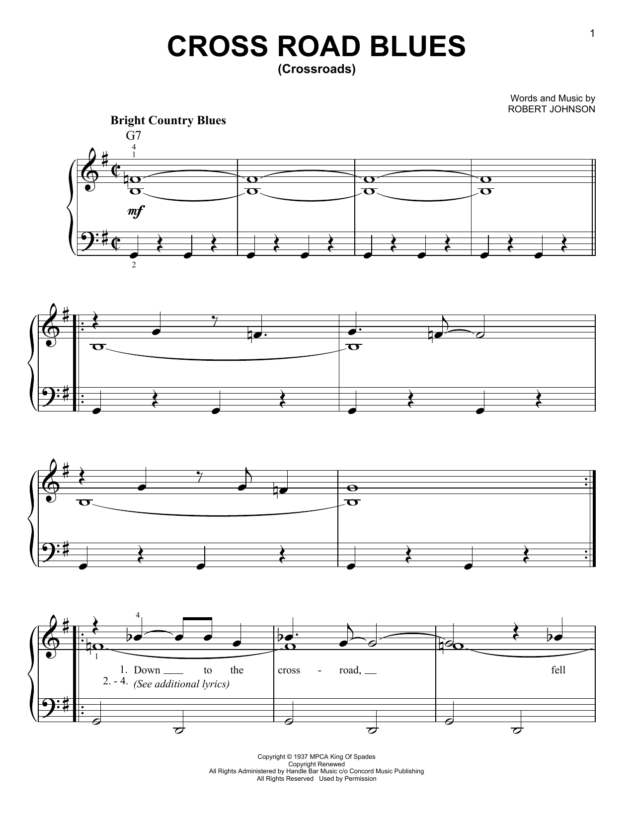 Produktgalerie: Seite 1 von 1 Cross Road Blues (Crossroads), Cream, Klavier