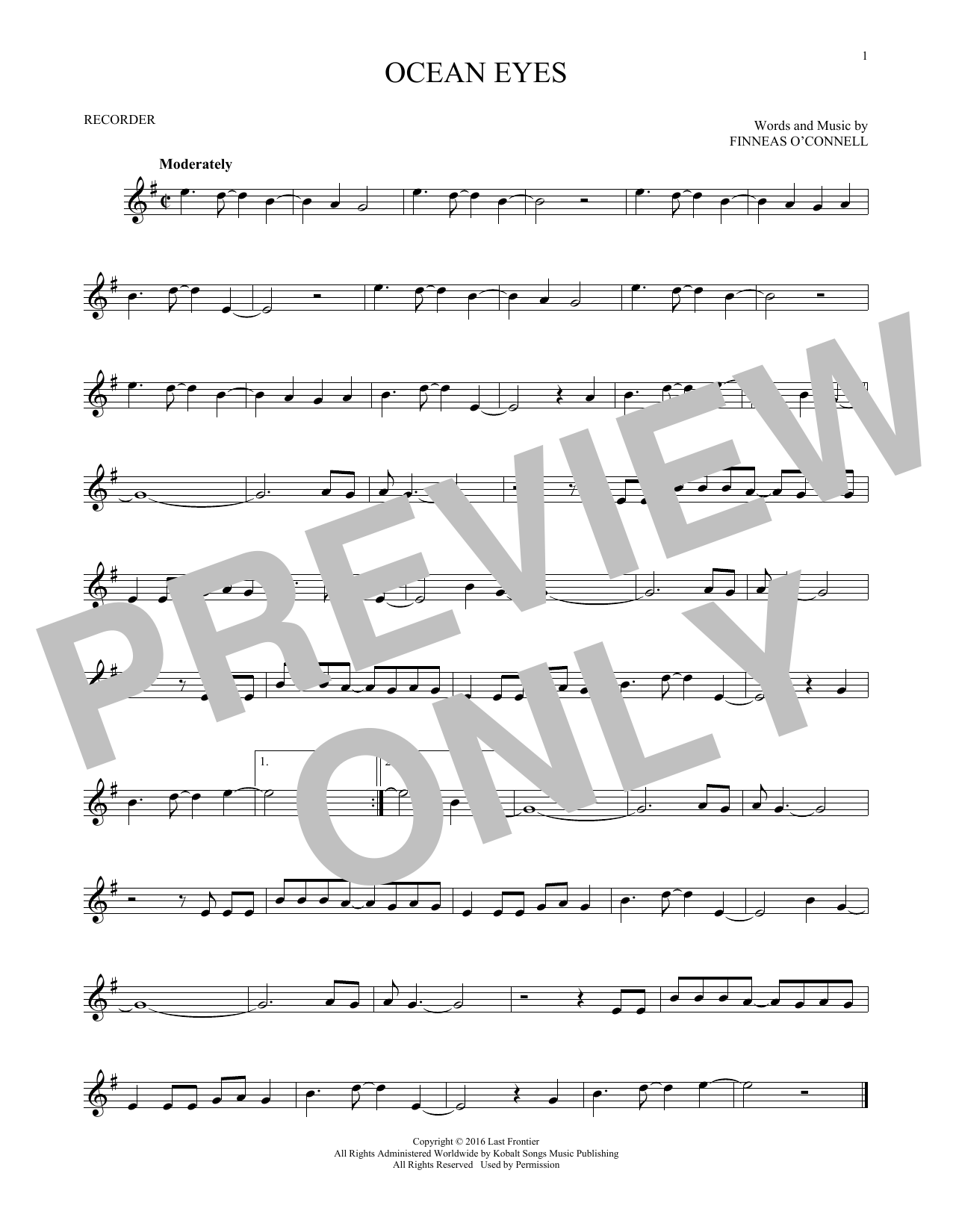 Product gallery: Page 1 of 1 ocean eyes, Billie Eilish