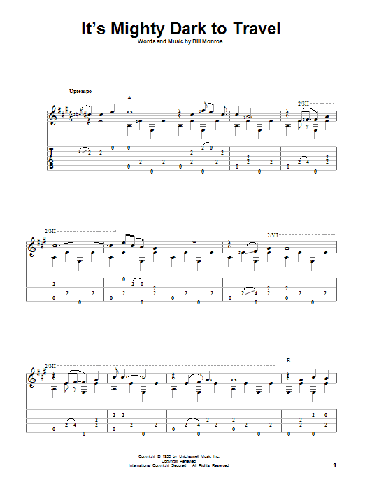 Produktgalerie: Seite 1 von 1 It's Mighty Dark To Travel, Bill Monroe, Gitarre