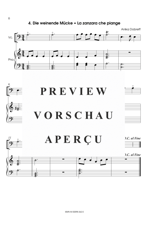 gallery: Fünf kleine Insekten, , Violoncello und Klavier