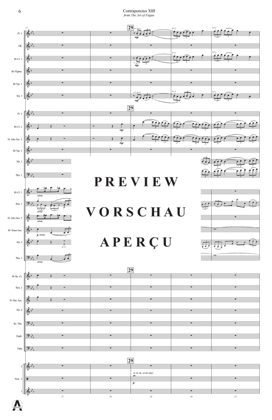Produktgalerie: Seite 9 von 21 Contrapunctus 13 aus Kunst der Fuge , , (Concert Band)