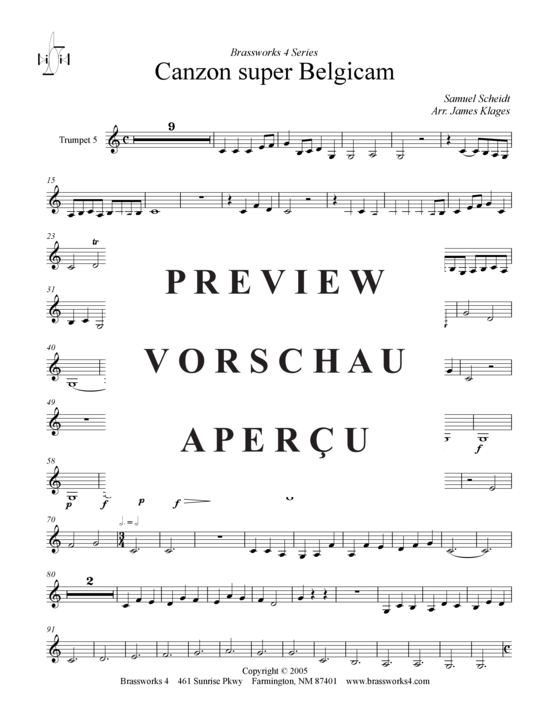 Produktgalerie: Seite 15 von 16 Canzon super Belgicam , , (5x Trompeten)
