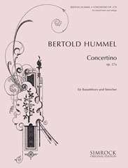 cover: Concertino Op. 27a, Bertold Hummel, Horn, Klavier