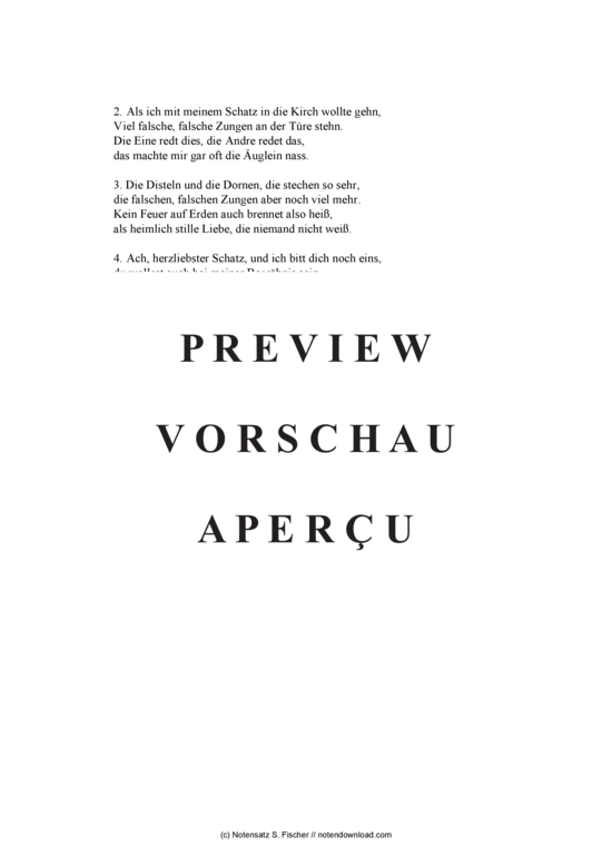 Product gallery: Page 3 of 3 Mein Schatz der ist auf die Wanderschaft , , Piano and Voice