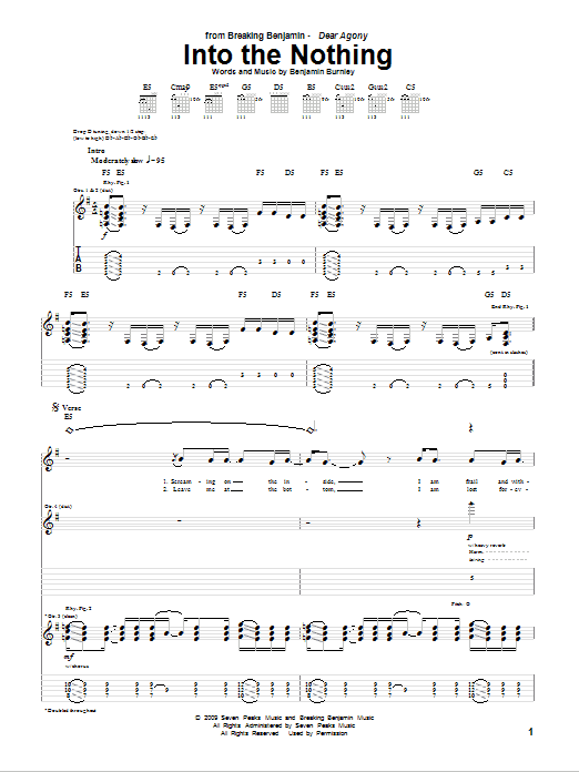 Produktgalerie: Seite 1 von 1 Into The Nothing, Breaking Benjamin, Gitarre