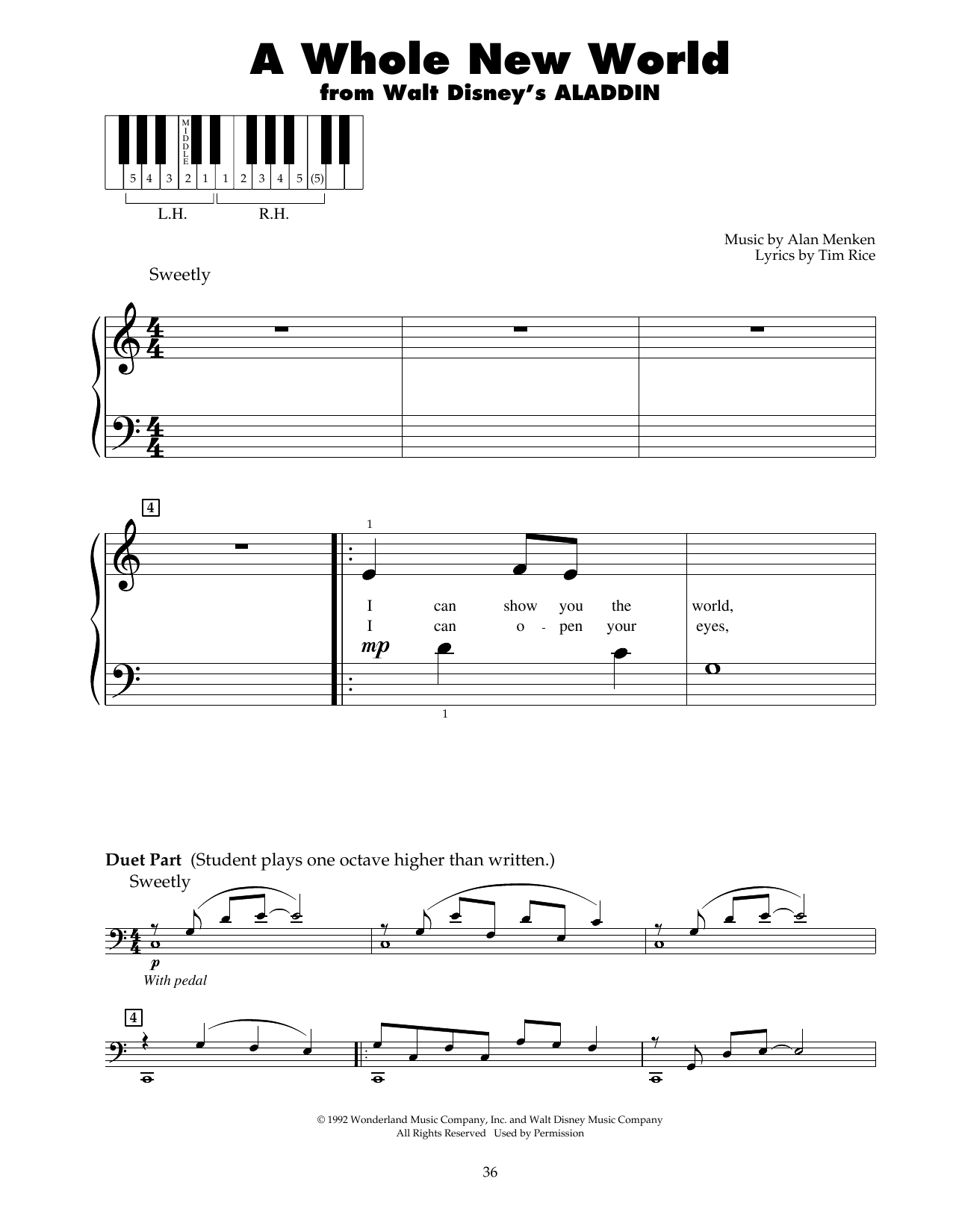 Produktbild zu: A Whole New World (from Aladdin)