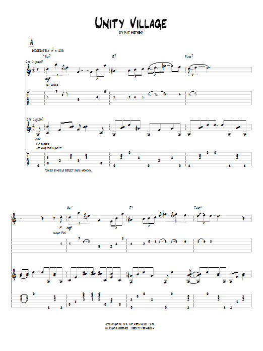 Product gallery: Page 1 of 1 Unity Village, Pat Metheny