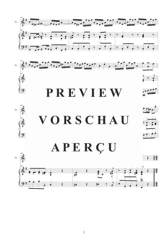 Product gallery: Page 8 of 11 Flute Sonata in E minor BWV 1034, , Flute and Harpsichord/Piano