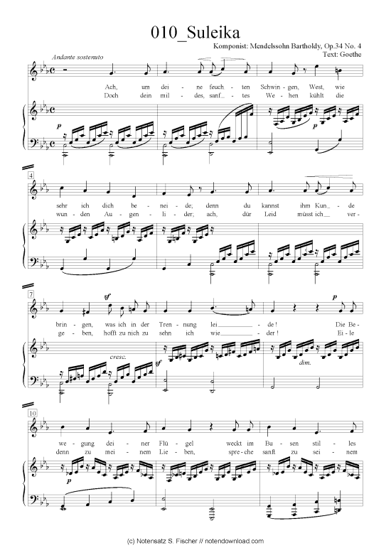 Product picture to: Suleika Felix Mendelssohn Bartholdy (1809-1947)