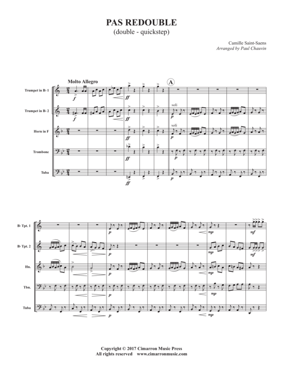 Produktbild zu: Pas Redouble Camille Saint-Saens