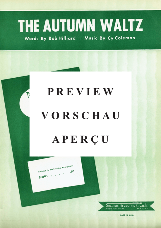 Produktgalerie: Seite 2 von 8 The Autumn Waltz , Bennett, Tony   , Klavier und Gesang