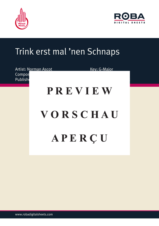 Produktgalerie: Seite 2 von 4 Trink erstmal nen Schnaps, Ascot, 	Norman, Klavier und Gesang
