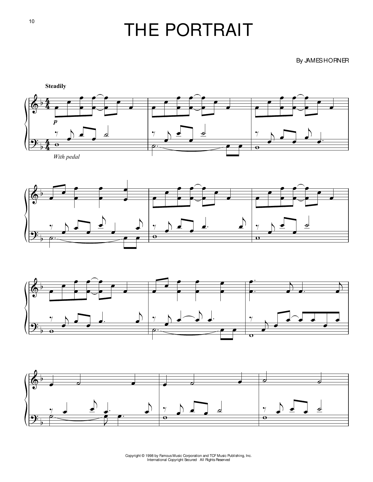 Produktgalerie: Seite 1 von 1 The Portrait (from Titanic), James Horner, Klavier