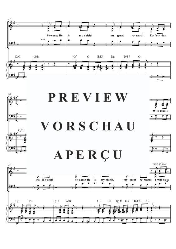 gallery: I Will Bless the Lord, , Gemischter Chor SAM/Solo opt. und Klavier