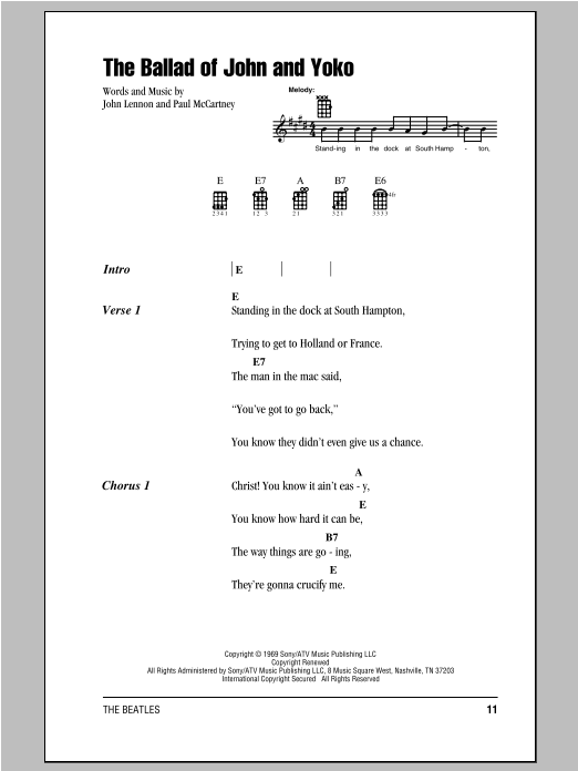 Product gallery: Page 1 of 1 The Ballad Of John And Yoko, The Beatles