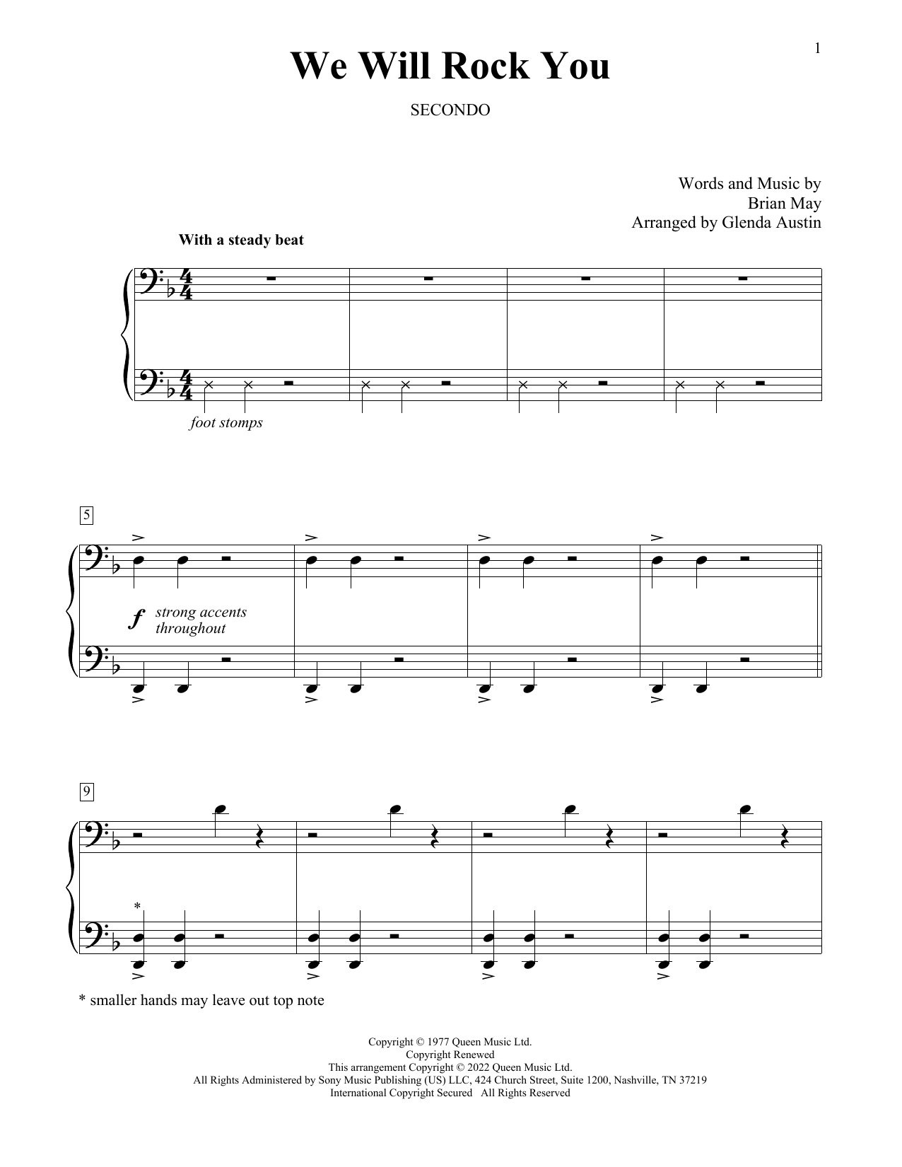 Product picture to: We Will Rock You (arr. Glenda Austin)