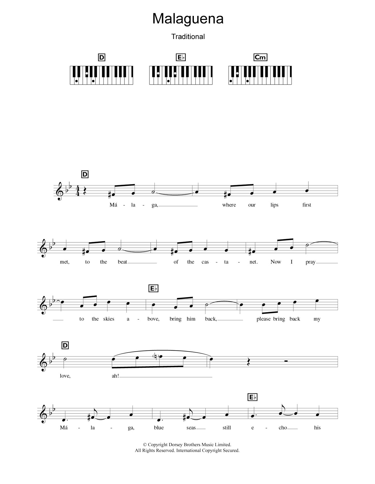 Produktgalerie: Seite 1 von 1 Malaguena, Connie Francis, Klavier