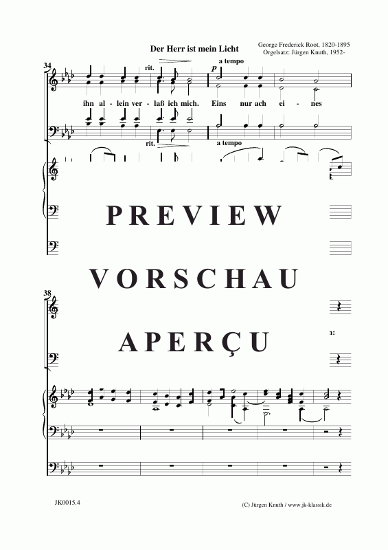 Produktgalerie: Seite 5 von 11 Der Herr ist mein Licht, , Gemischter Chor + Orgel
