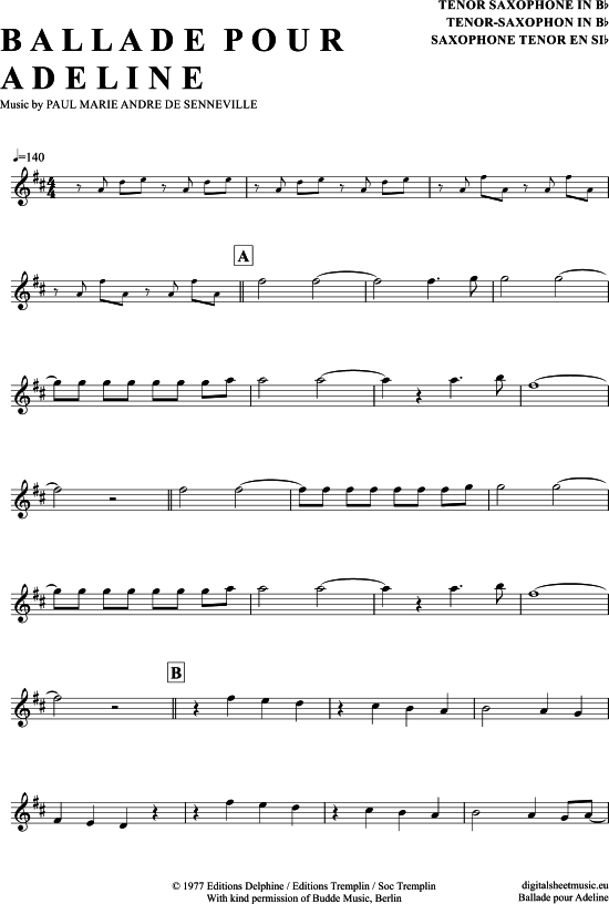 Ballade Pour Adeline 