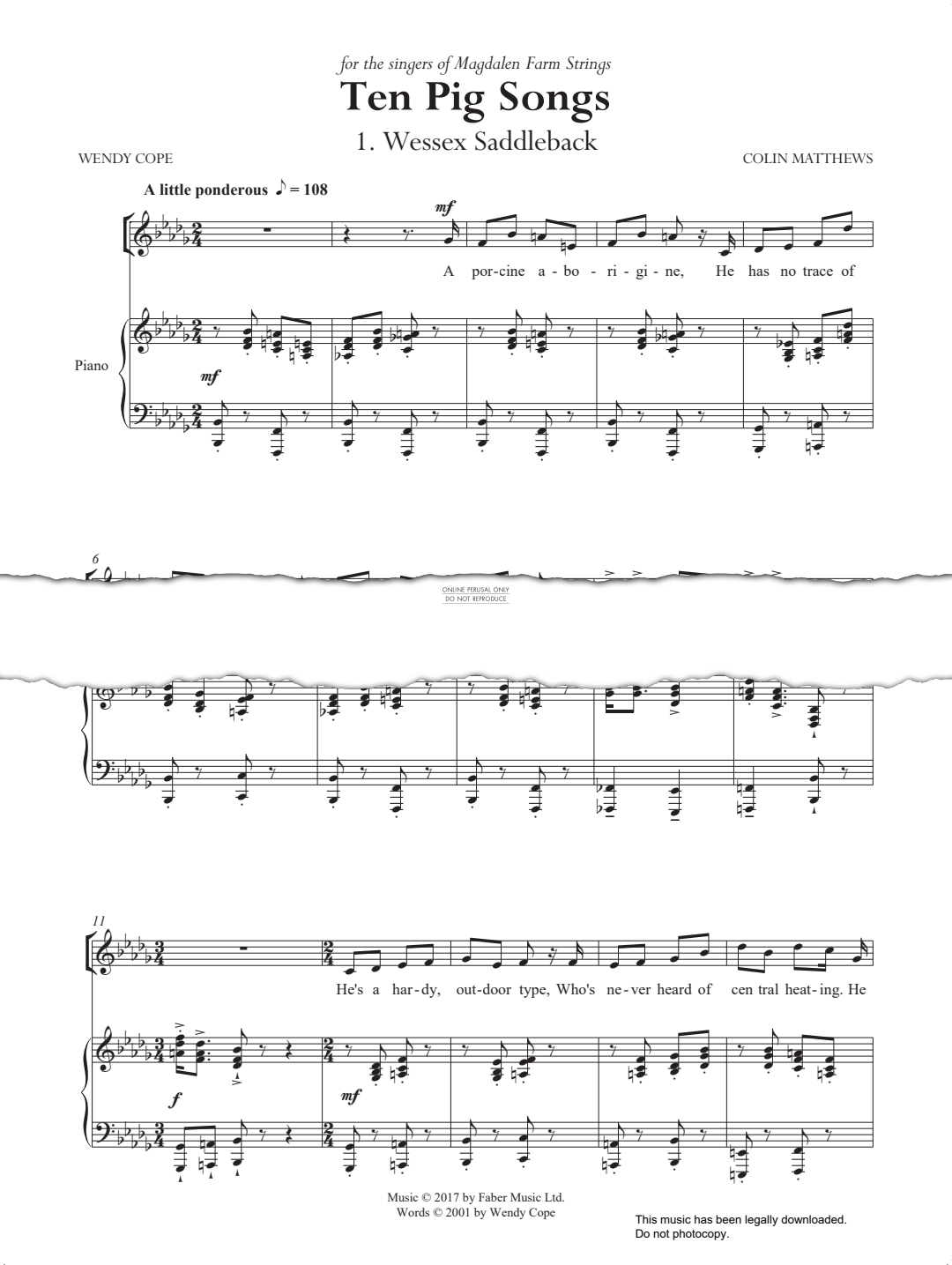 Produktbild zu: Wessex Saddleback (from 'Ten Pig Songs')
