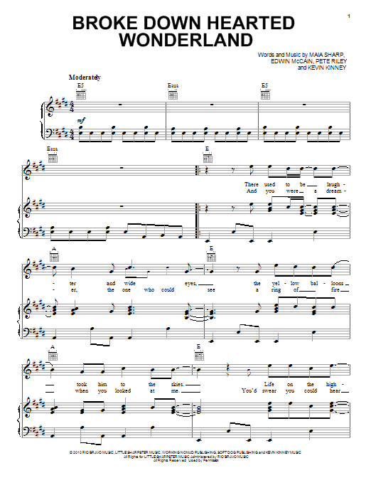 Produktbild zu: Broke Down Hearted Wonderland (from The Last Song)