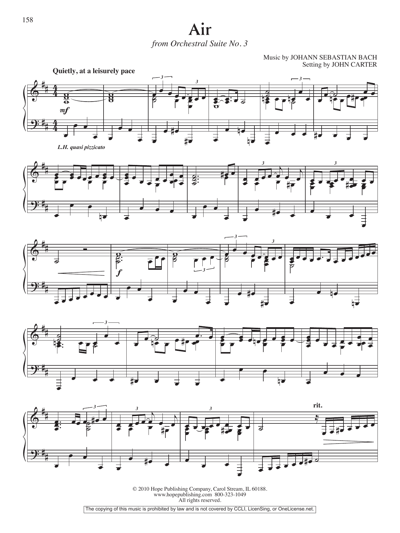 Product gallery: Page 1 of 1 Air from Orchestral Suite No. 3, John Carter