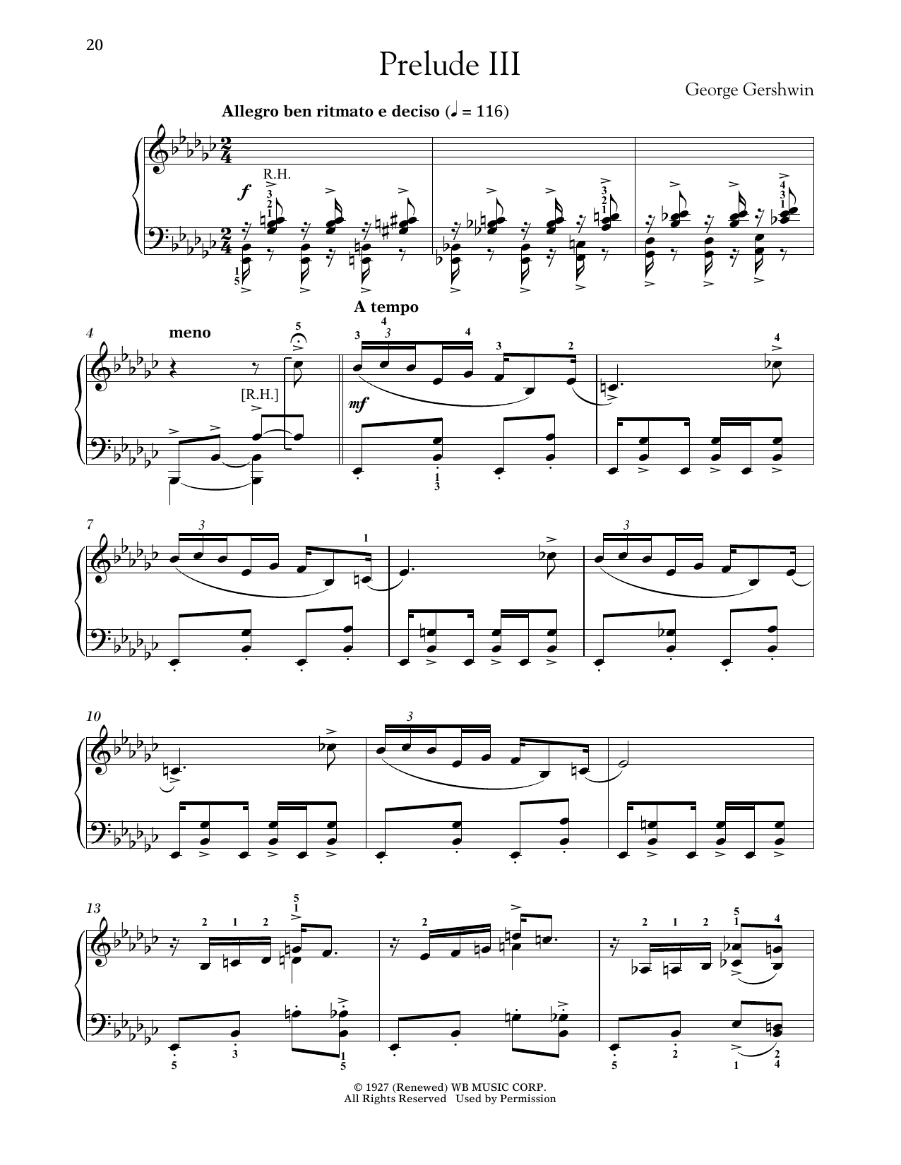 Produktbild zu: Prelude III (Allegro Ben Ritmato E Deciso)