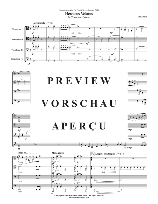 Product gallery: Page 2 of 20 Heroicus Volatus , , (Trombone Quartet)