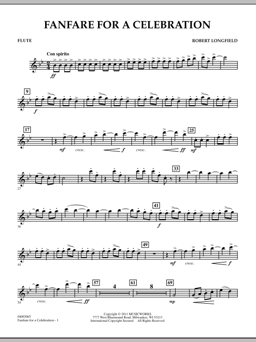Produktgalerie: Seite 1 von 1 Fanfare For A Celebration - Flute, Robert Longfield, Ensemble