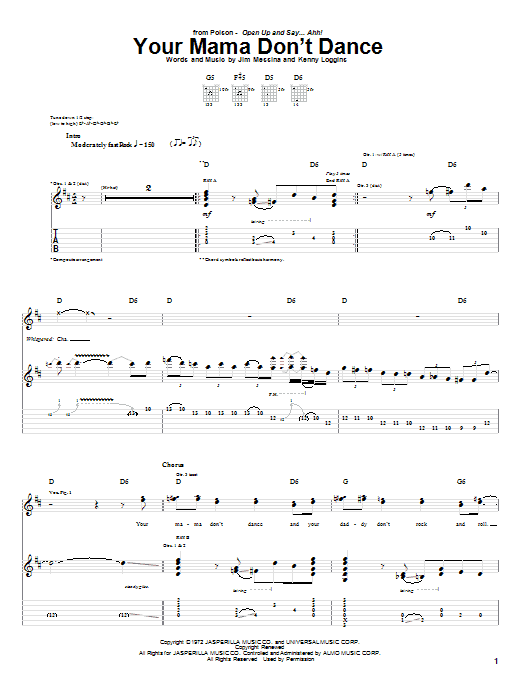 Produktgalerie: Seite 1 von 1 Your Mama Don't Dance, Poison, Gitarre