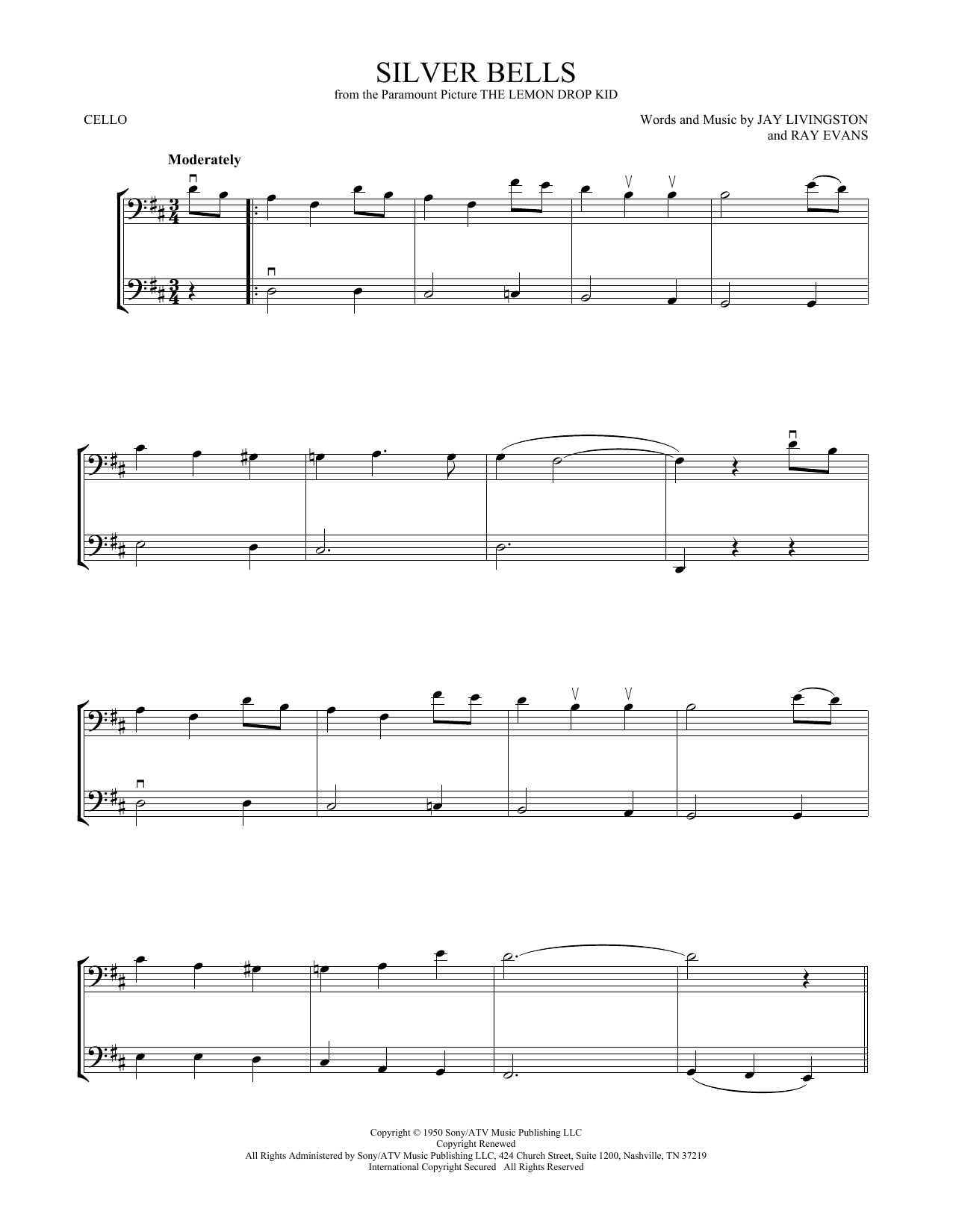 Produktgalerie: Seite 1 von 1 Silver Bells, Jay Livingston, Violoncello