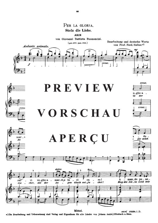 gallery: Per la gloria d´adorarvi , Sieber Ferdinand, (Gesang mittel + Klavier)