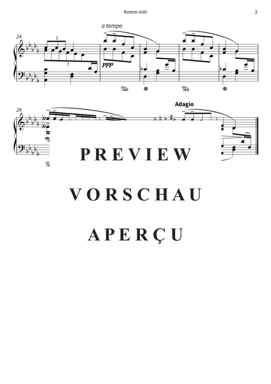 Produktgalerie: Seite 5 von 5 Komm mit! - Nr. 3 aus Auf verwachsenem Pfade , , Klavier Solo