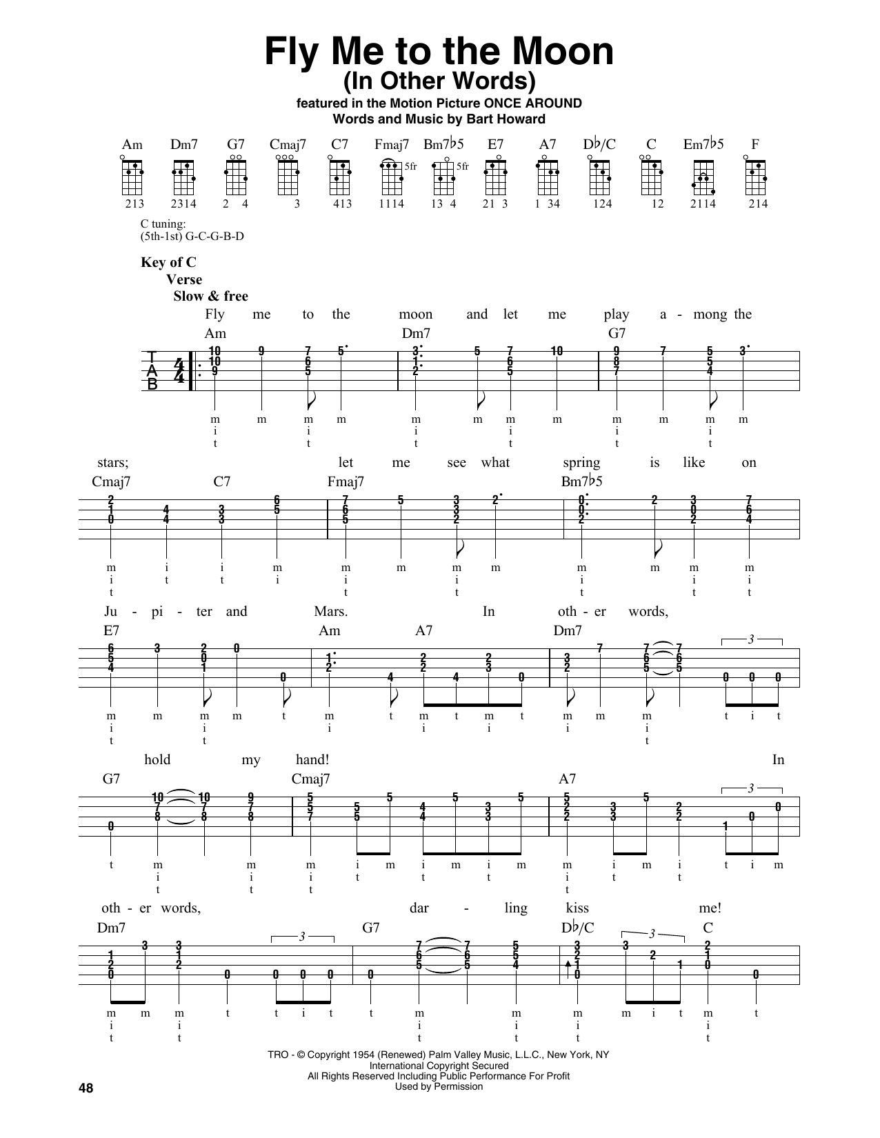 Produktgalerie: Seite 1 von 1 Fly Me To The Moon (In Other Words), Bart Howard, Banjo