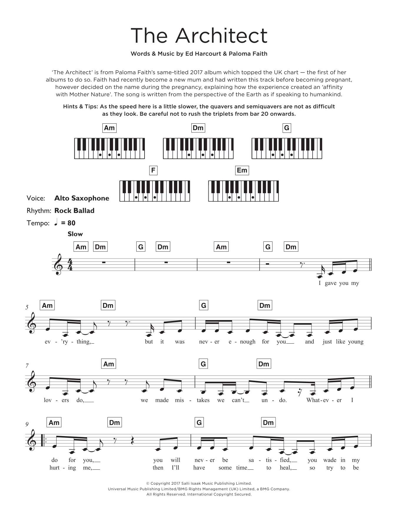 Produktgalerie: Seite 1 von 1 The Architect, Paloma Faith, Keyboard