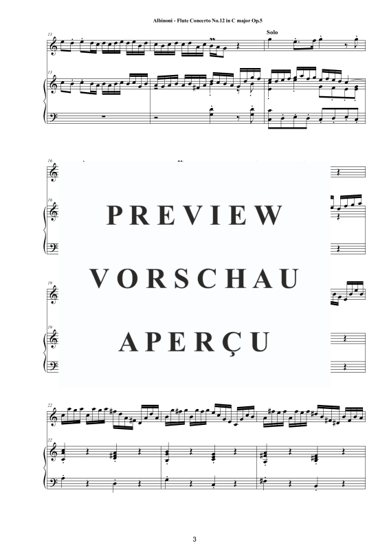 Product gallery: Page 4 of 11 Flute Concerto No.12 in C-Dur Op.5, , Flute and Piano/Harpsichord