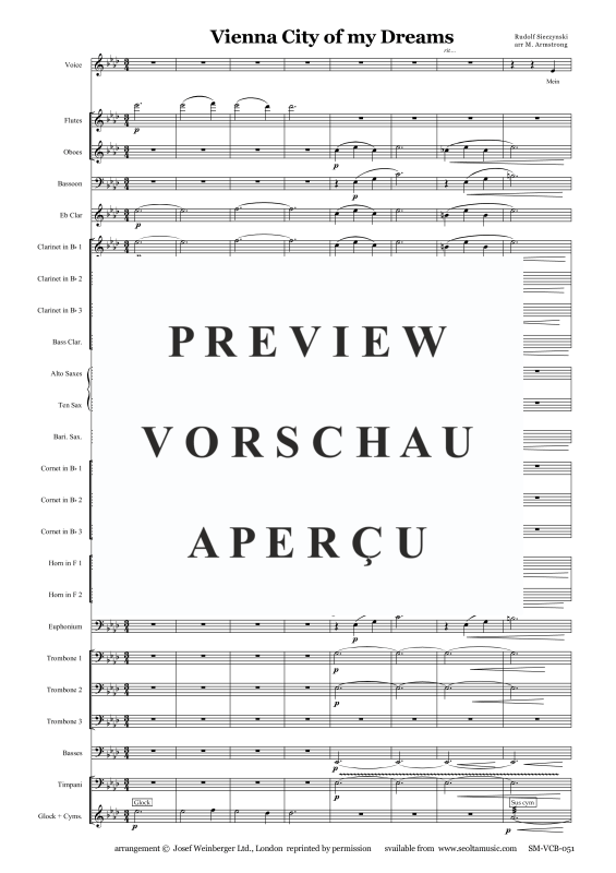 Product gallery: Page 4 of 11 Vienna, City of my Dreams, , Solo Voice and Concert Band