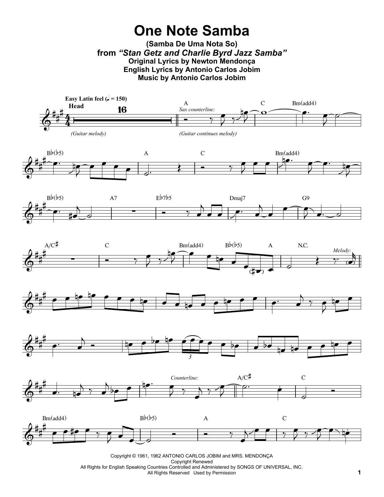 Product gallery: Page 1 of 1 One Note Samba (Samba De Uma Nota So), Stan Getz