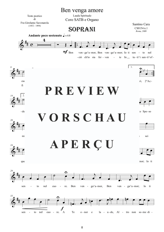Product gallery: Page 9 of 11 Ben venga amore, , Mixed Choir and Organ