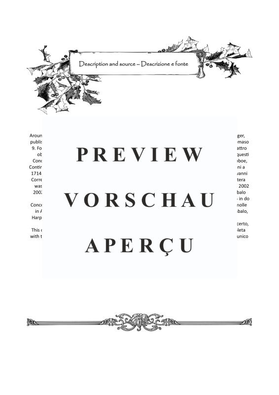 Product gallery: Page 3 of 11 Concerto in Ab-Dur Op.9, , Oboe D'Amore Solo, String Ensemble, and Harpsichord (Bc)
