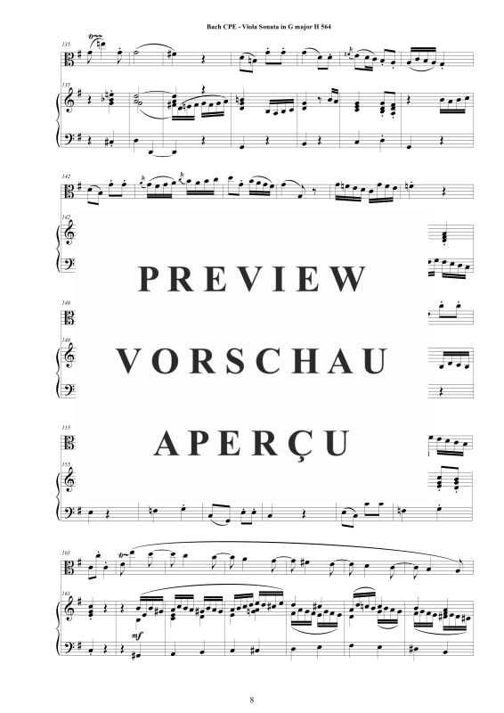Product gallery: Page 9 of 11 Viola Sonata in G-Dur H564, , Viola and Piano/Harpsichord
