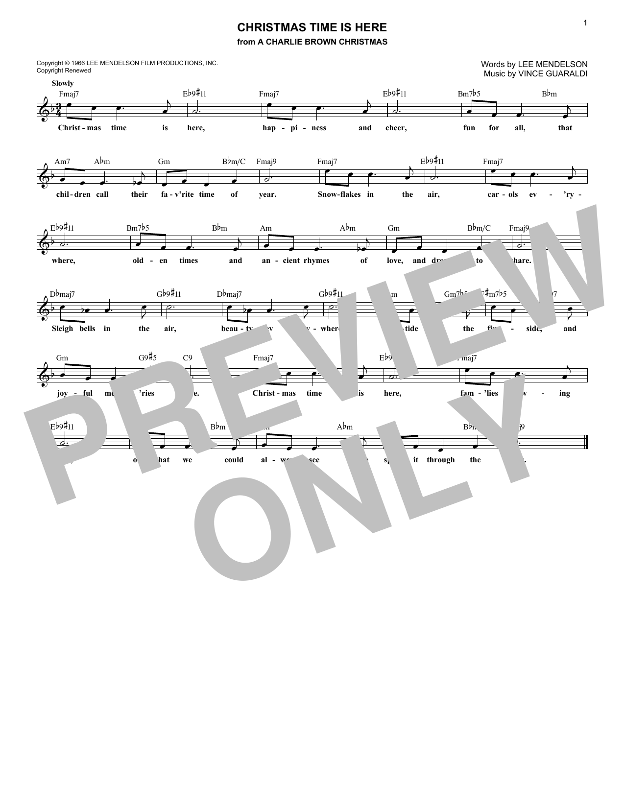 Product gallery: Page 1 of 1 Christmas Time Is Here, Vince Guaraldi
