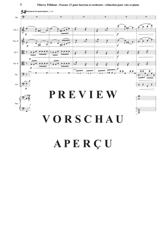 Product gallery: Page 9 of 21 Psaume 23 , , (Bass/Bariton + Orchester, Piano)