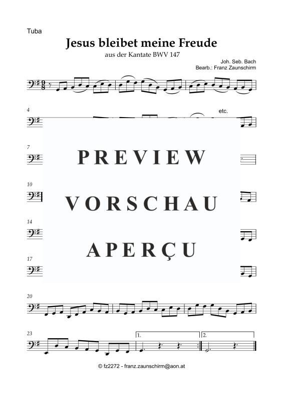 Produktgalerie: Seite 5 von 8 Jesus bleibet meine Freude, , Tuba und Orgel