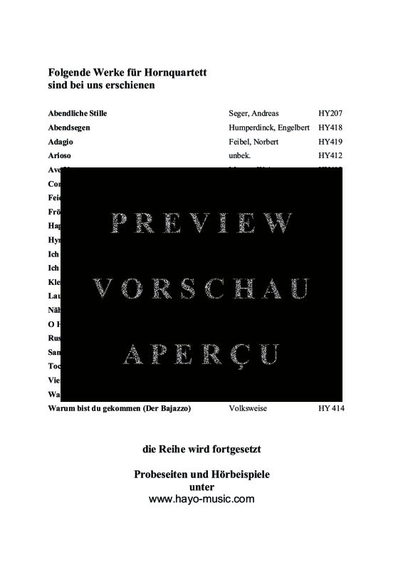 gallery: Feierliche Intrada, , (Horn Quartett)