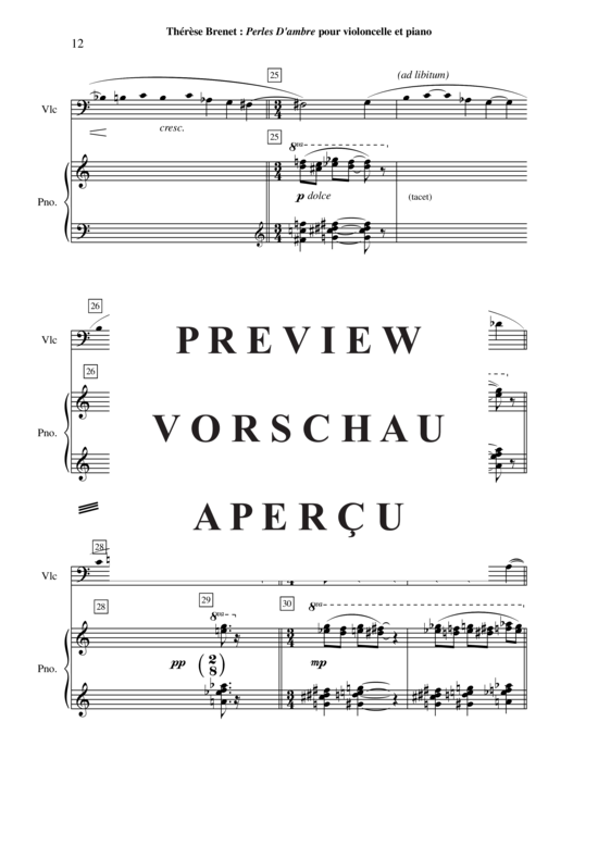Product gallery: Page 13 of 18 Perles d'Ambre , , (Cello + Klavier)